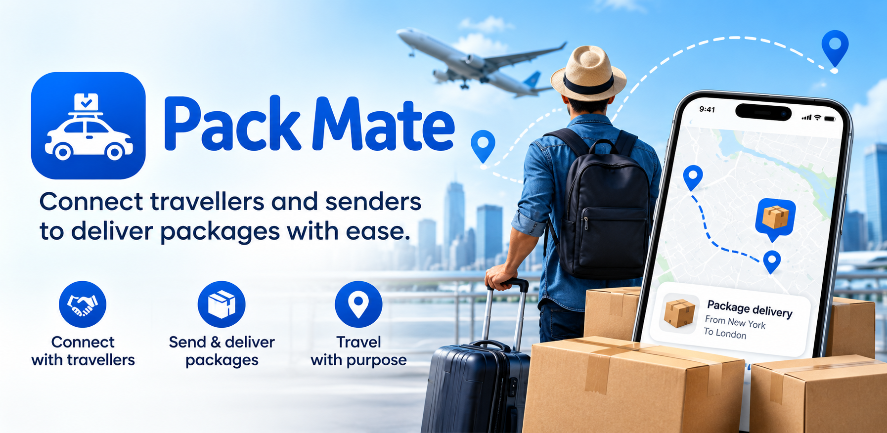 Pack Mate — connect travellers and senders to deliver packages